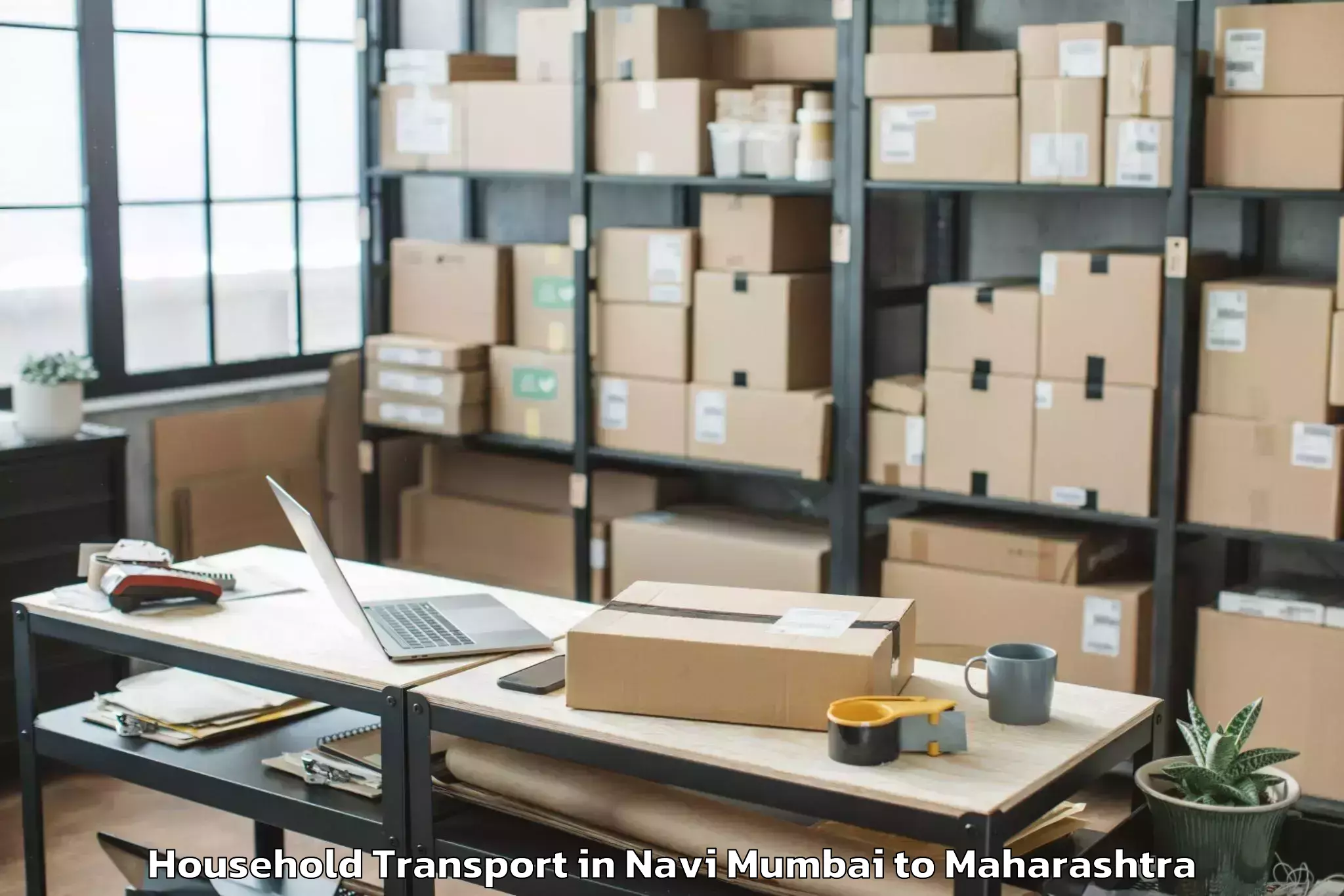 Affordable Navi Mumbai to Chikhaldara Household Transport